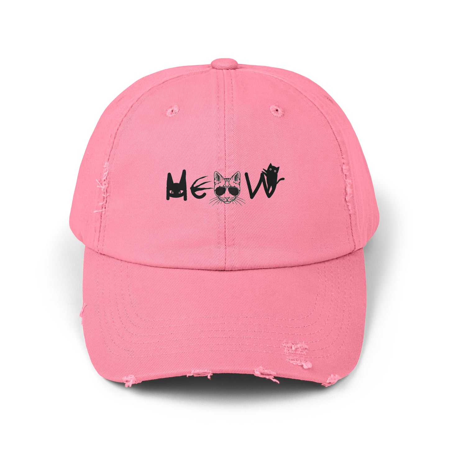 Meow Distressed Cap