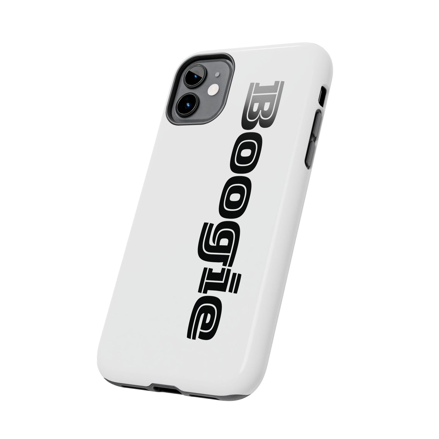 Boogie White Tough Phone Cases, iPhone Samsung cases, wireless charging, gender neutral women men friends kids teens gift birthday Christmas