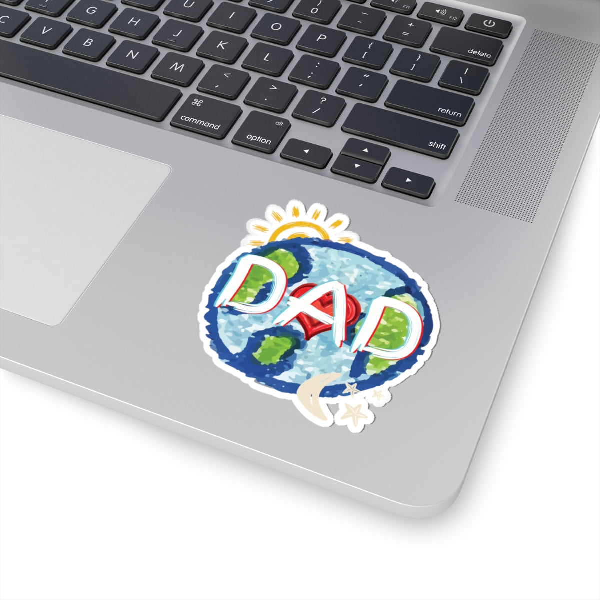 Dad Love Kiss-Cut Stickers, Father's Day Gift, Heart Sun Moon Stars Whole World Sticker, Scrapbooking Decal