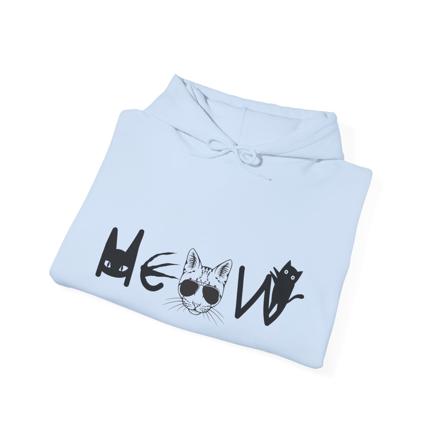 Meow Unisex Heavy Blend™ Hooded Sweatshirt, cats, sassy, fun, gender neutral, Halloween, election, Gift, Comfy, Soft, Warm, Hoodie, Pullover