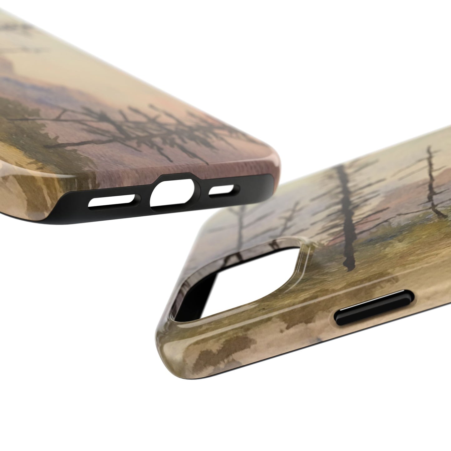 Glacier National Park After Fire Tough Phone Cases, iPhone & Samsung cases, wireless charging, mountains, nature, original artwork, gifts