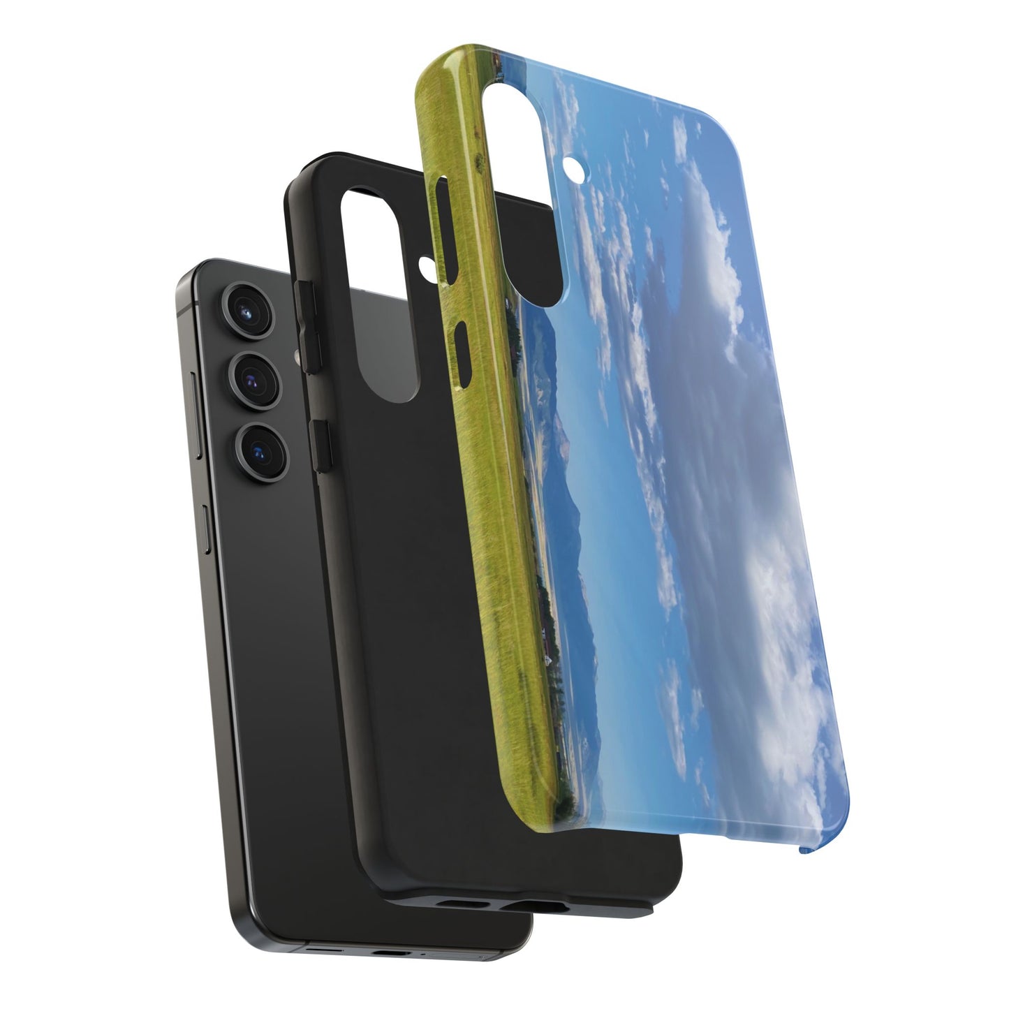 Western Clouds and Mountains Tough Phone Cases, iPhone & Samsung cases, wireless charging, sky, nature, landscape, original photo, gifts