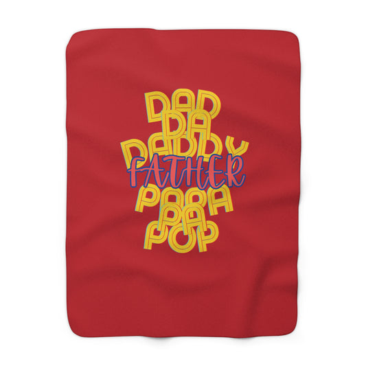 Father Sherpa Fleece Blanket - Fathers Day Gifts for Men