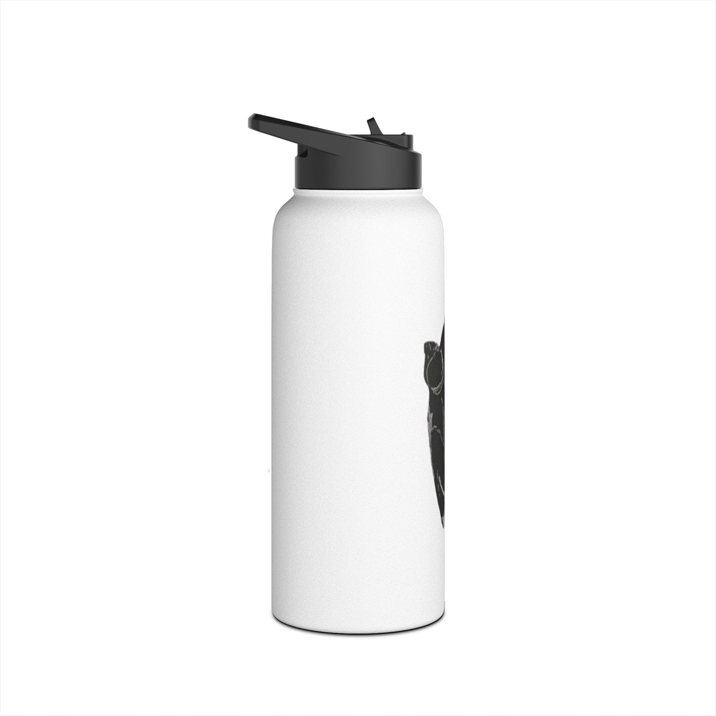 Frog White Stainless Steel Water Bottle, Animals, Amphibians, Nature, Exercise, Eco Friendly, Gender Neutral, Men, Women, Kids, Gifts