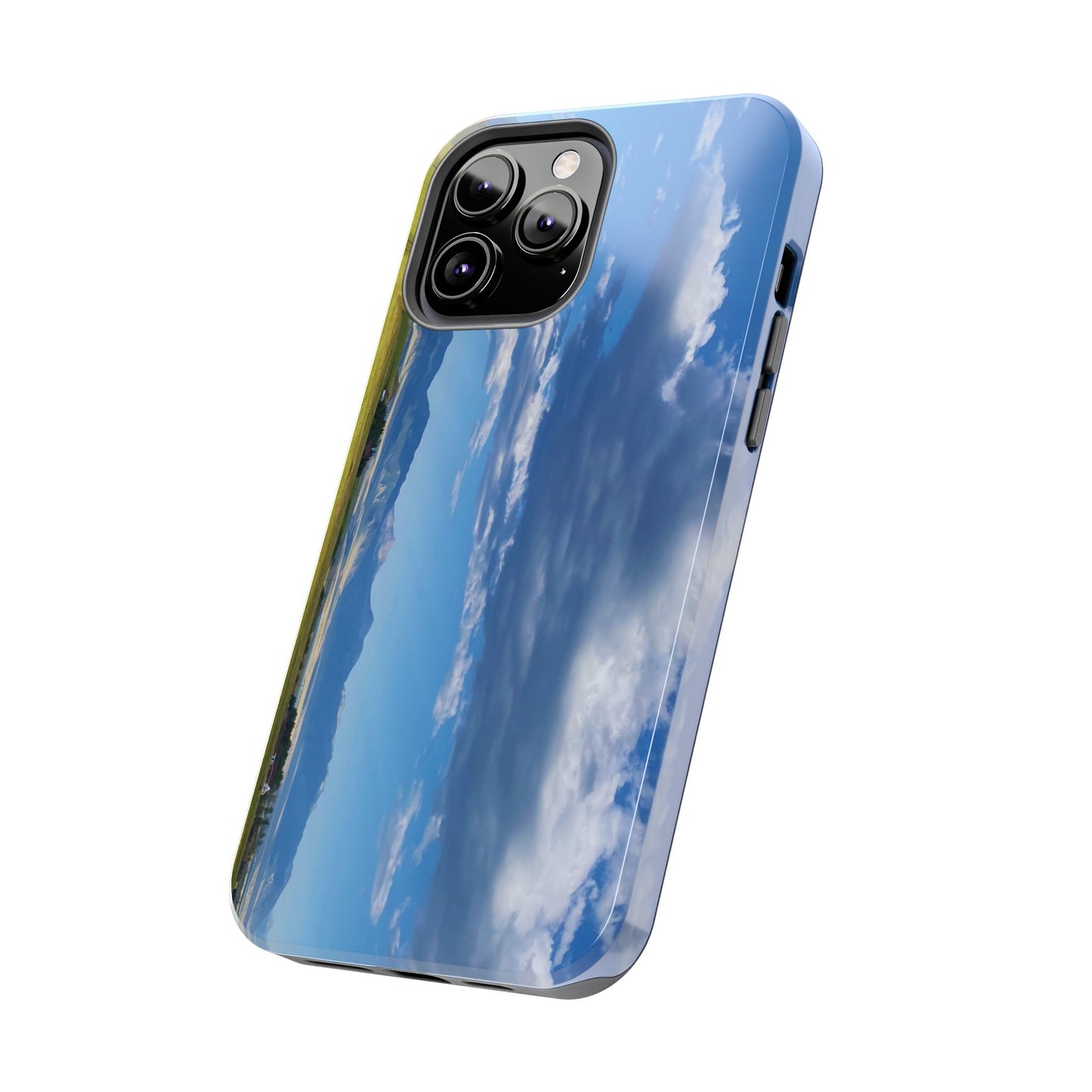 Western Clouds and Mountains Tough Phone Cases, iPhone & Samsung cases, wireless charging, sky, nature, landscape, original photo, gifts