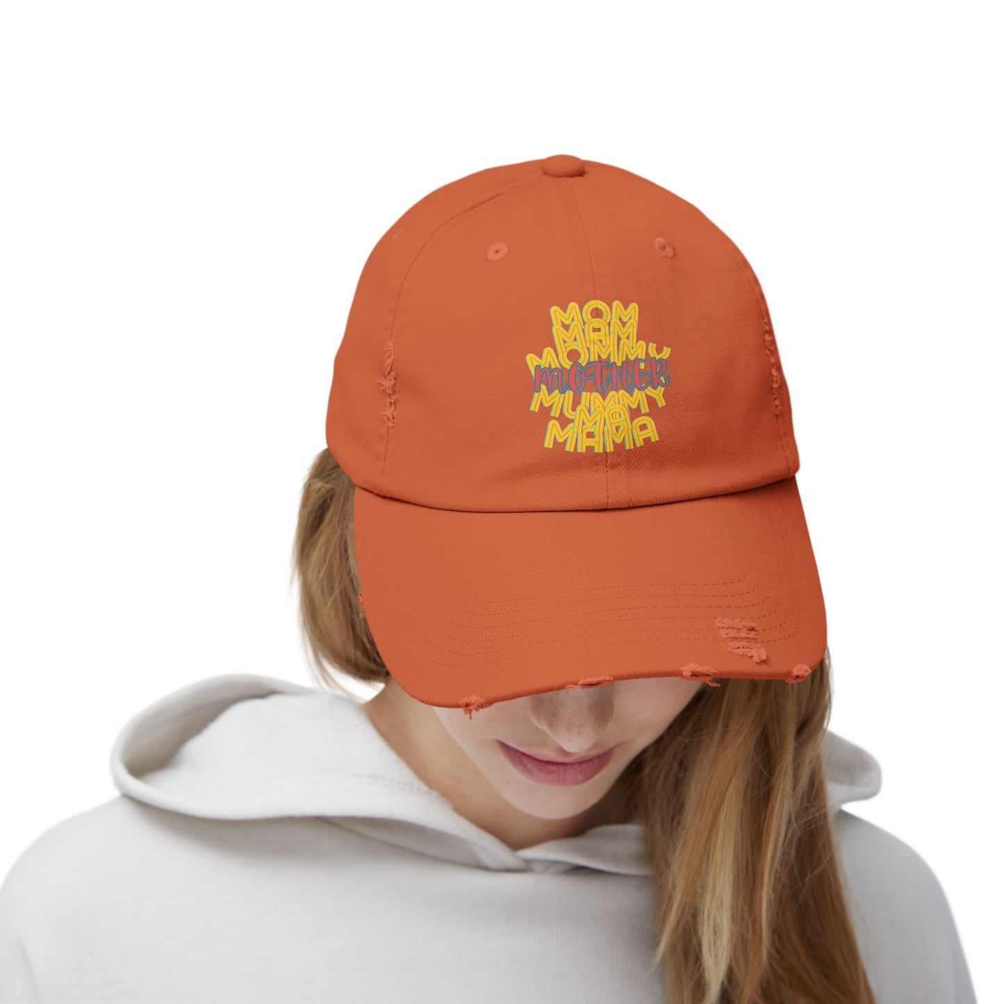 Mother Unisex Distressed Cap, Mom Mam Mommy Mummy Ma Mama, Mothers Day, Gift, Hats, Cotton Twill, Adjustable, Gifts for Women