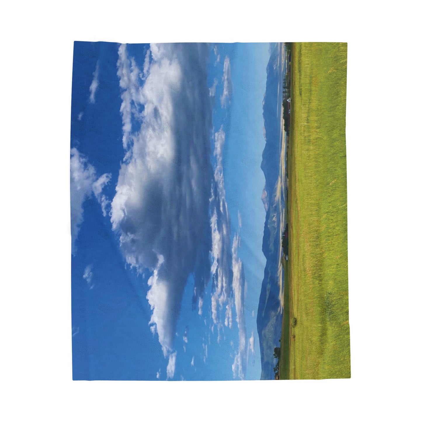 Western Clouds Velveteen Blanket, Cozy Throw, Home Decor, Gift, Bed Cover, Vibrant Couch Blanket, Birthday Wedding Anniversary Christmas