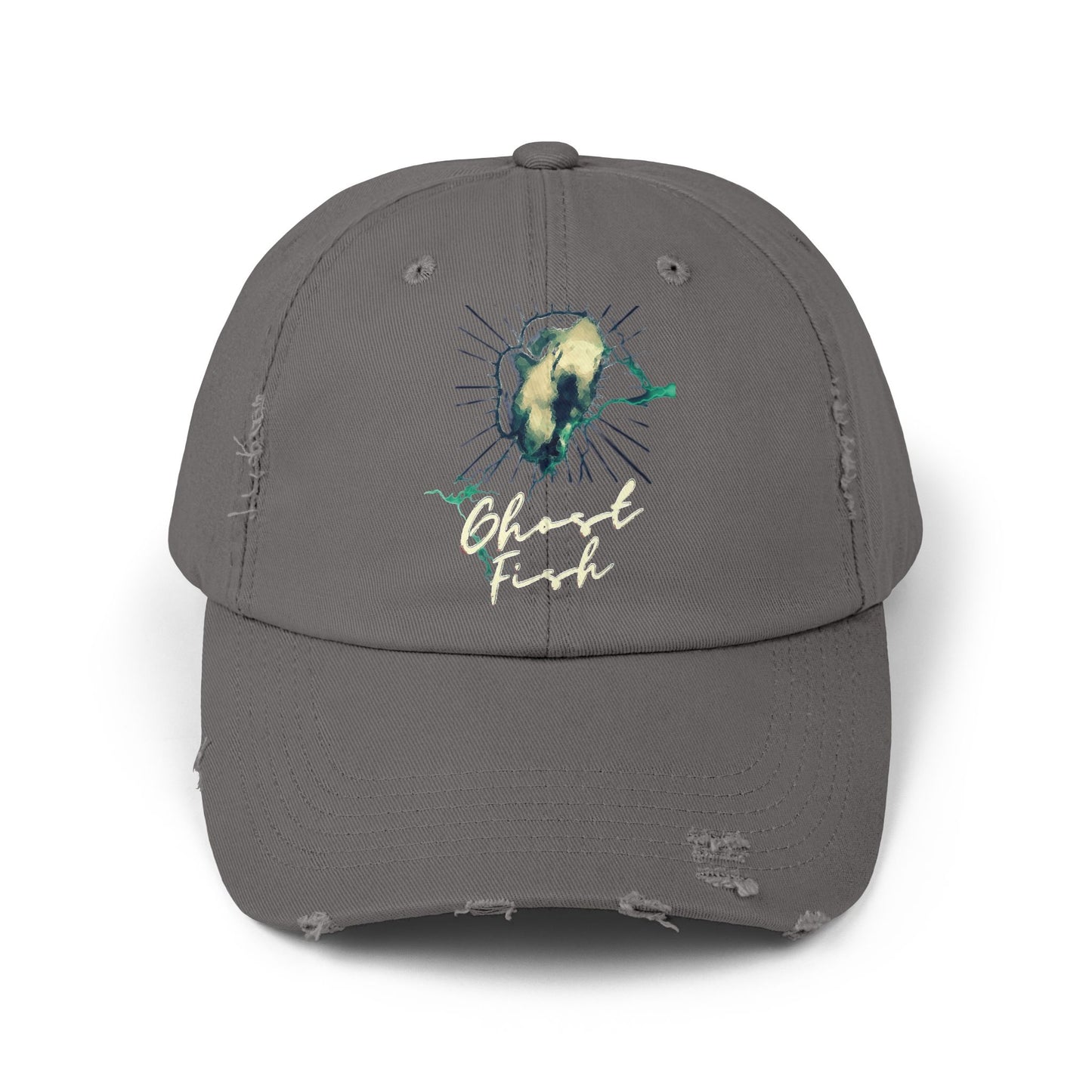Ghost Fish Unisex Distressed Cap