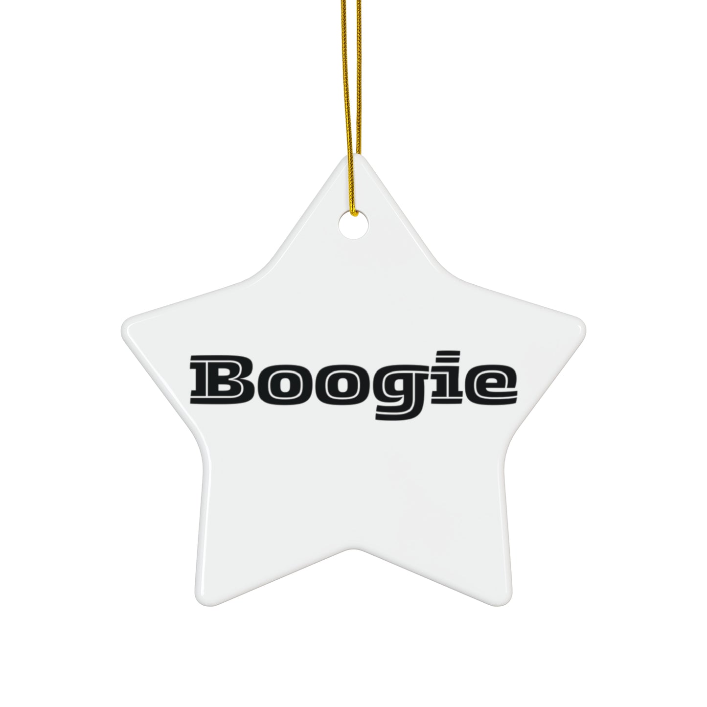 Boogie White & Black Hanging Ornament, dance, decor, Circle Snowflake Heart Star, Holiday Gifts all ages Christmas men women teens friends