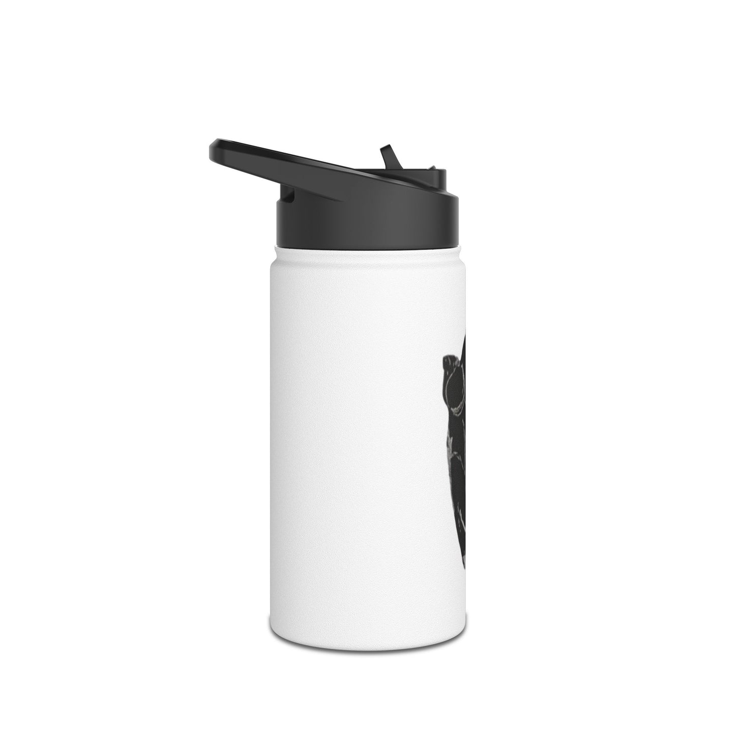Frog White Stainless Steel Water Bottle, Animals, Amphibians, Nature, Exercise, Eco Friendly, Gender Neutral, Men, Women, Kids, Gifts