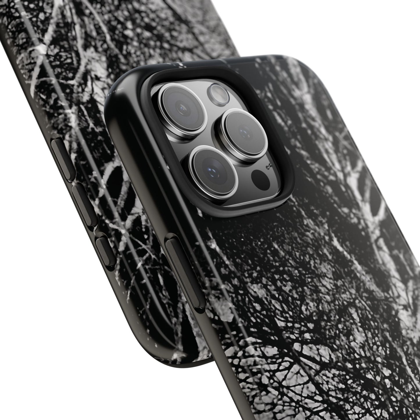 Worm Moon Night Trees Tough Phone Cases, iPhone & Samsung cases, wireless charging, trees, nature, spooky, original photo, gifts, Halloween