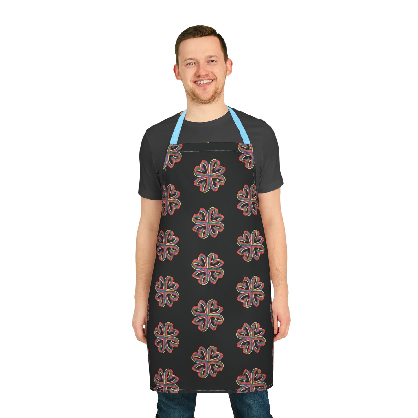 Black Floral Chefs Apron
