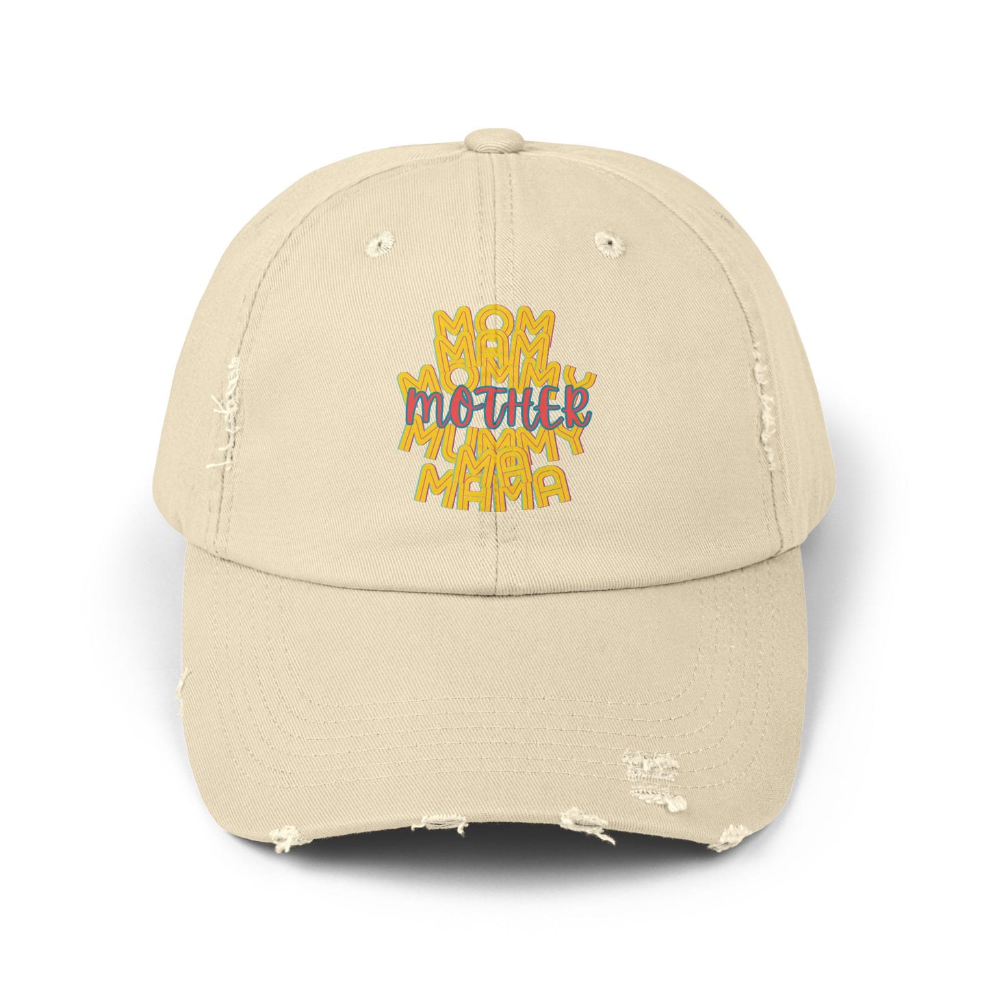 Mother Unisex Distressed Cap, Mom Mam Mommy Mummy Ma Mama, Mothers Day, Gift, Hats, Cotton Twill, Adjustable, Gifts for Women