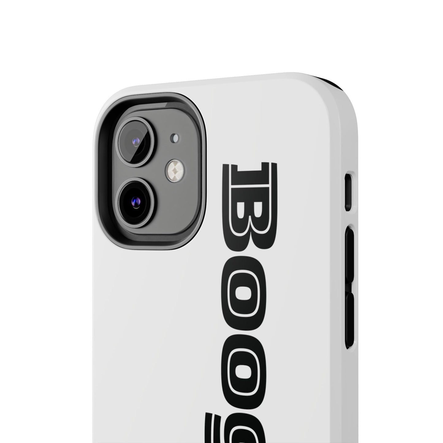 Boogie White Tough Phone Cases, iPhone Samsung cases, wireless charging, gender neutral women men friends kids teens gift birthday Christmas