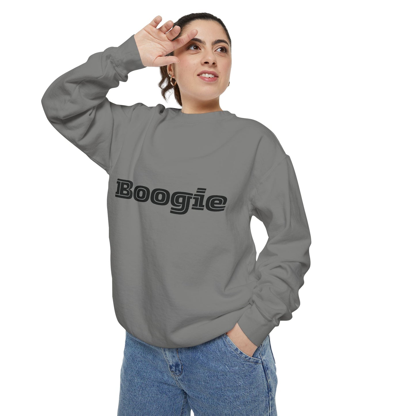 Boogie Sweatshirt - Dance Birthday Christmas Gift - Unisex Garment-Dyed