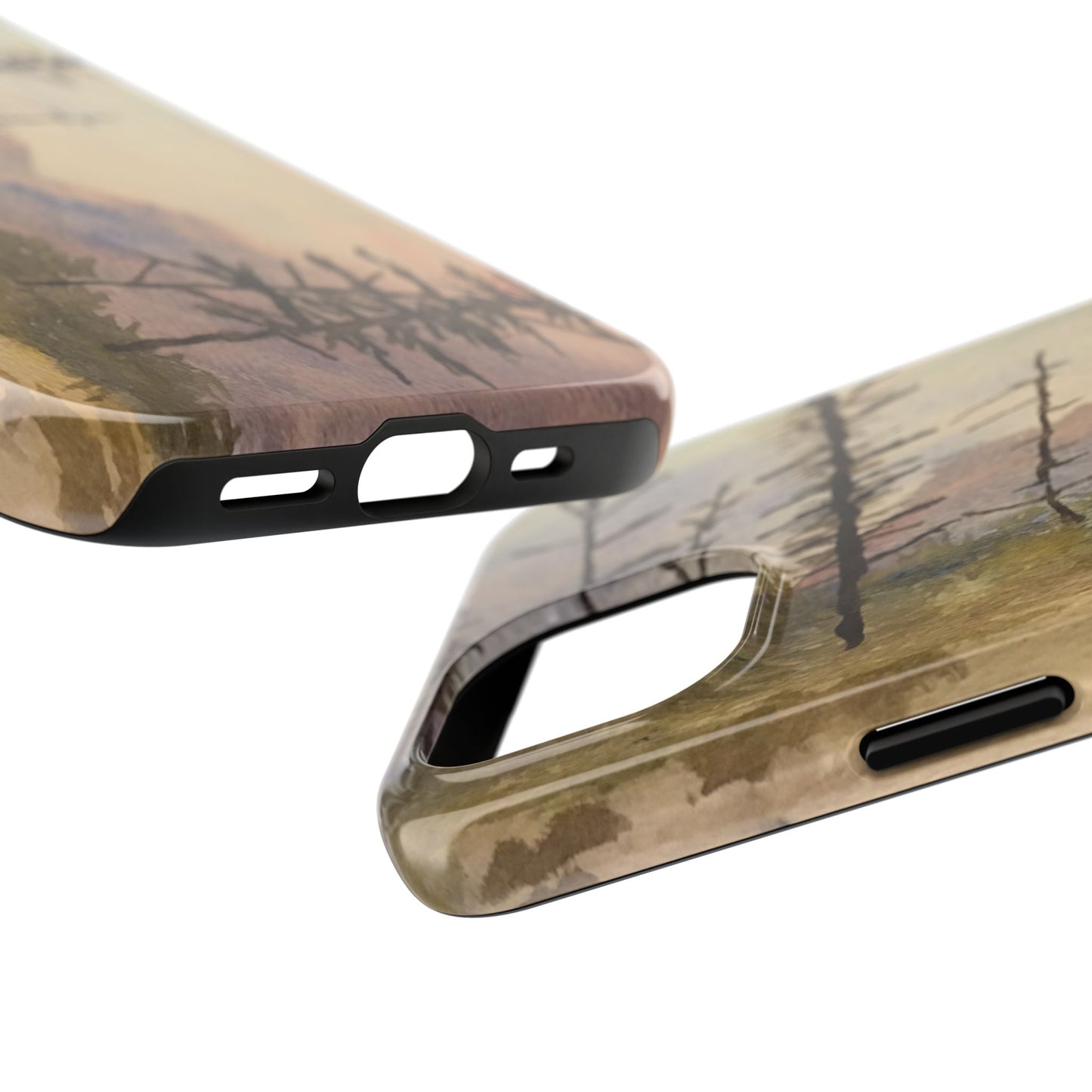 Glacier National Park After Fire Tough Phone Cases, iPhone & Samsung cases, wireless charging, mountains, nature, original artwork, gifts