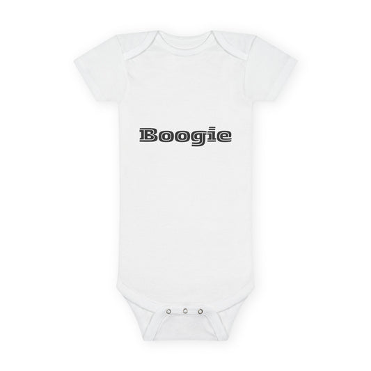 Boogie Onesie® Organic Baby Bodysuit, 100 percent cotton, gender neutral, gift boys girls birthday baby shower Christmas Mothers Fathers Day