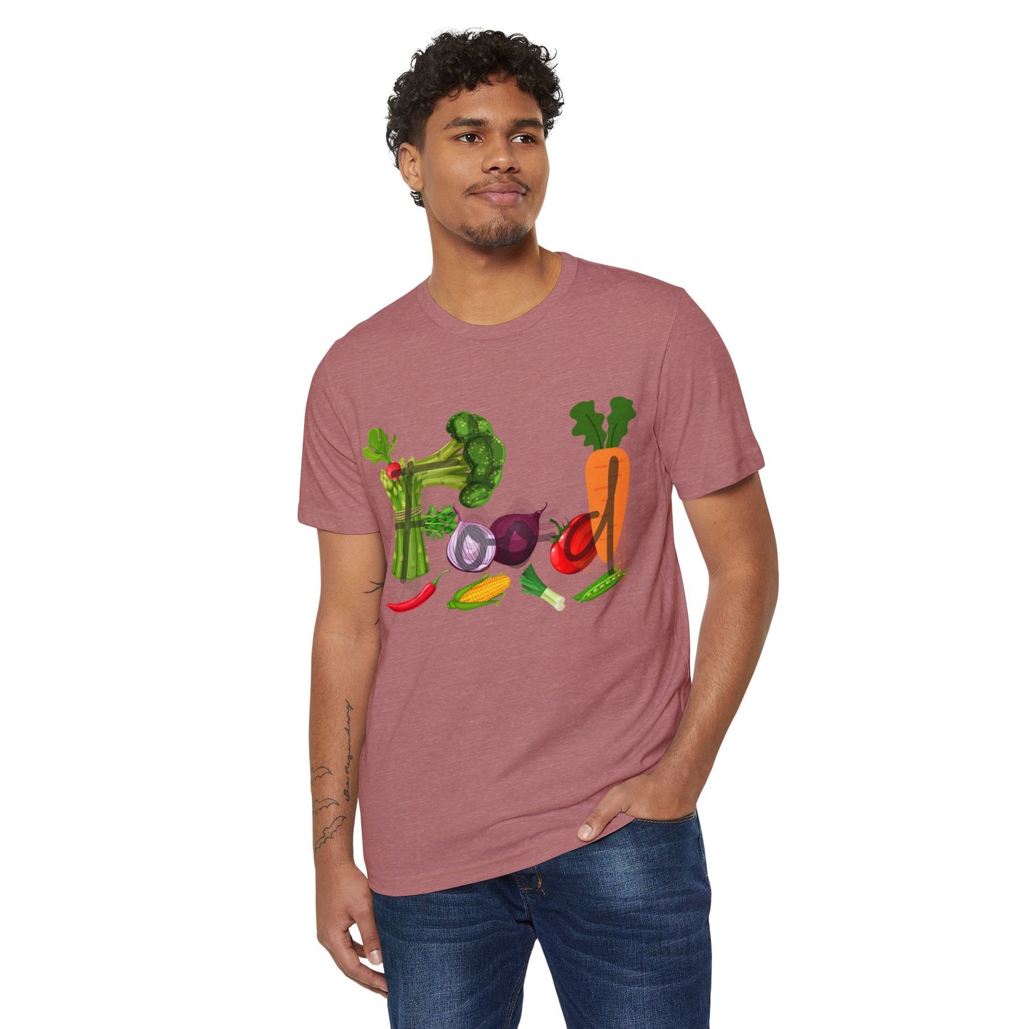 Vegetable Food Lover Recycled Unisex T-Shirt, Eco-Friendly Organic Tee, Foodie Gift, Sustainable Clothing, Plant-Based Fashion