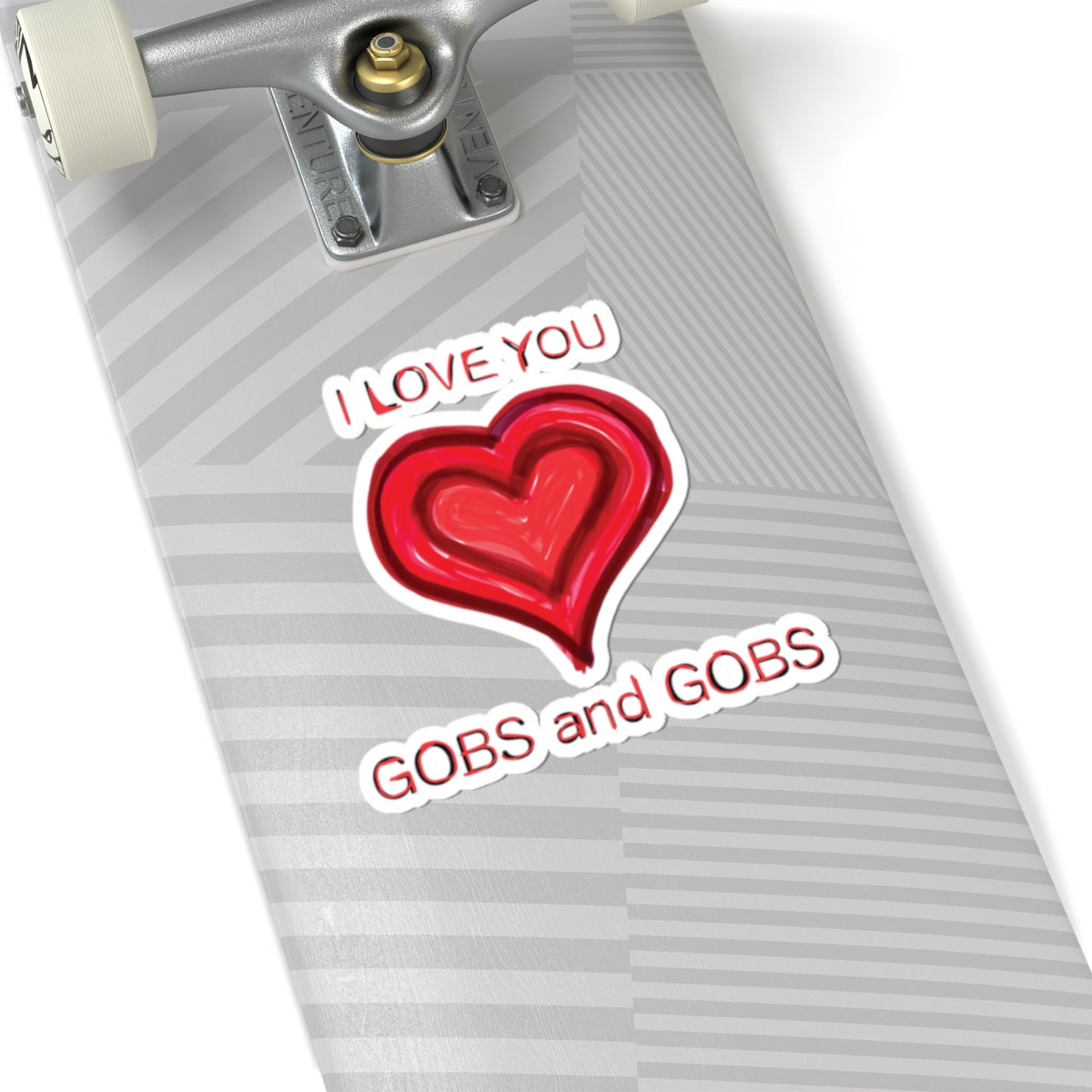 Heart I Love You Kiss-Cut Stickers, Romantic Valentine's Day Decals, Affectionate Gobs and Gobs Labels, Cute Adhesive Emblems, Wedding