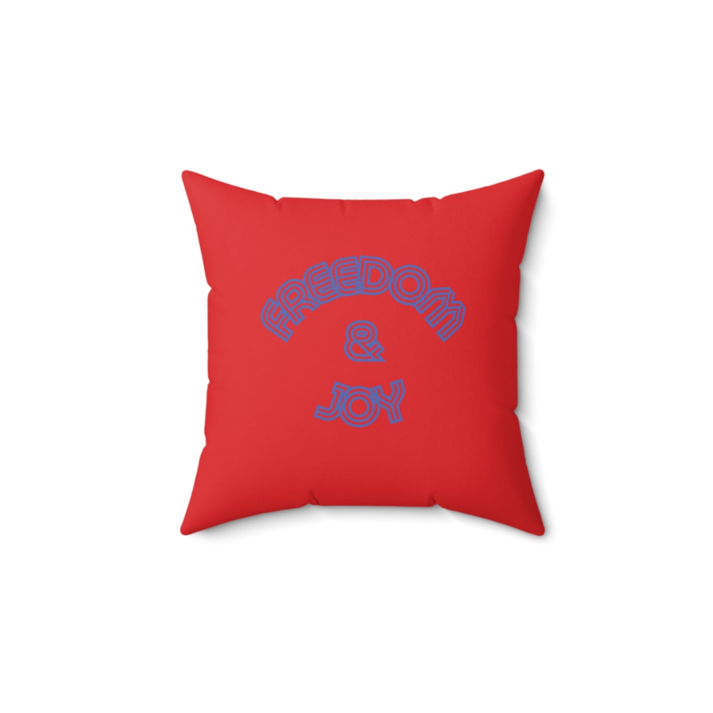 Freedom & Joy Red Spun Polyester Square Pillow, America, Love, Happy, Equality, Election, Vote, Decor, Dorm, Sofa, Throw, Gift, 4 Sizes