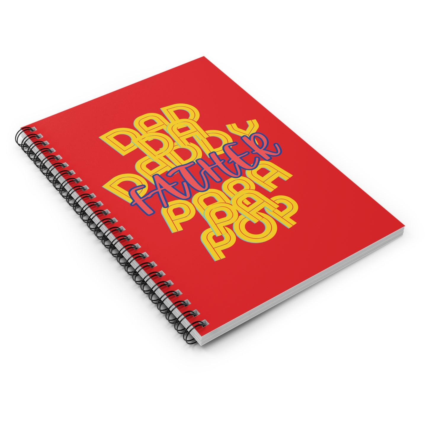 Father Red Spiral Notebook