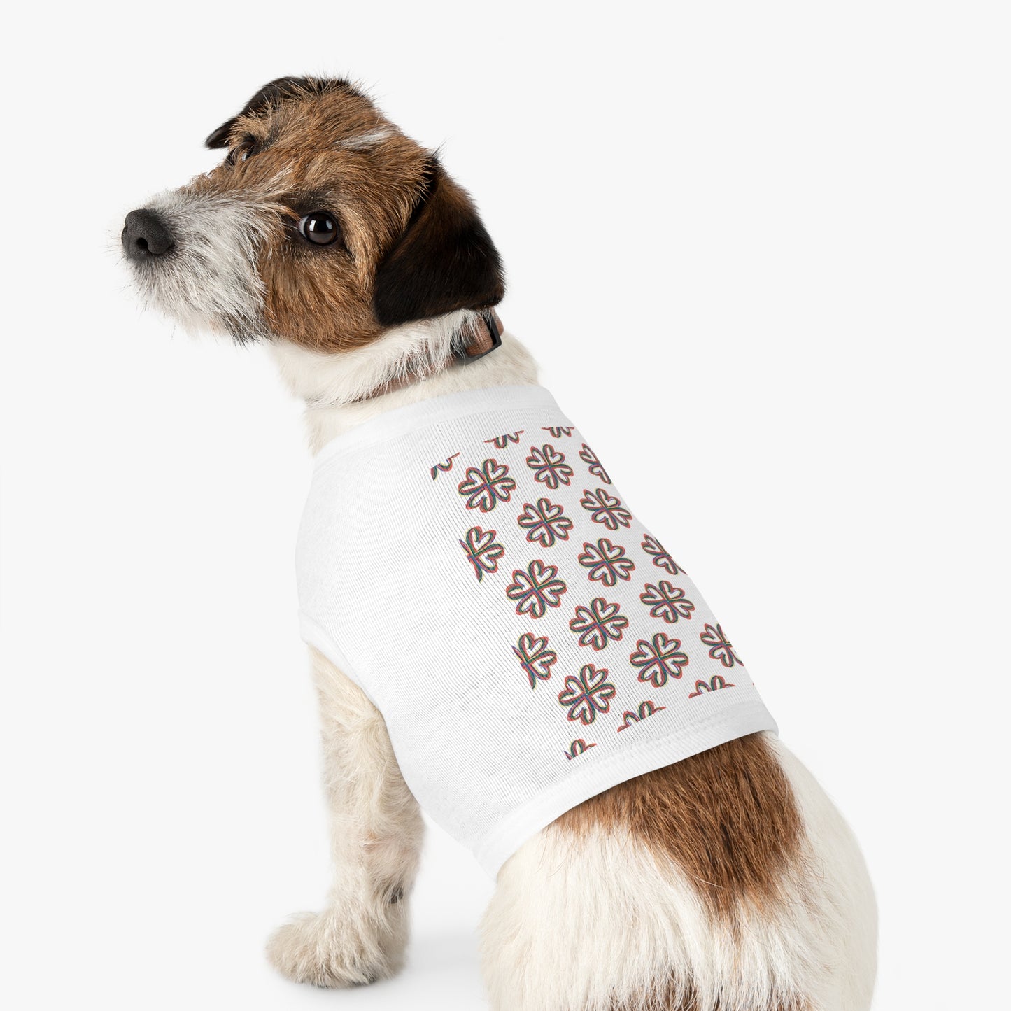 Colorful Floral Pet Tank Top, dog clothes, gifts, pet fashions, furry friends, cotton, dog shirts, cat shirts, 4 colors, Birthday Christmas