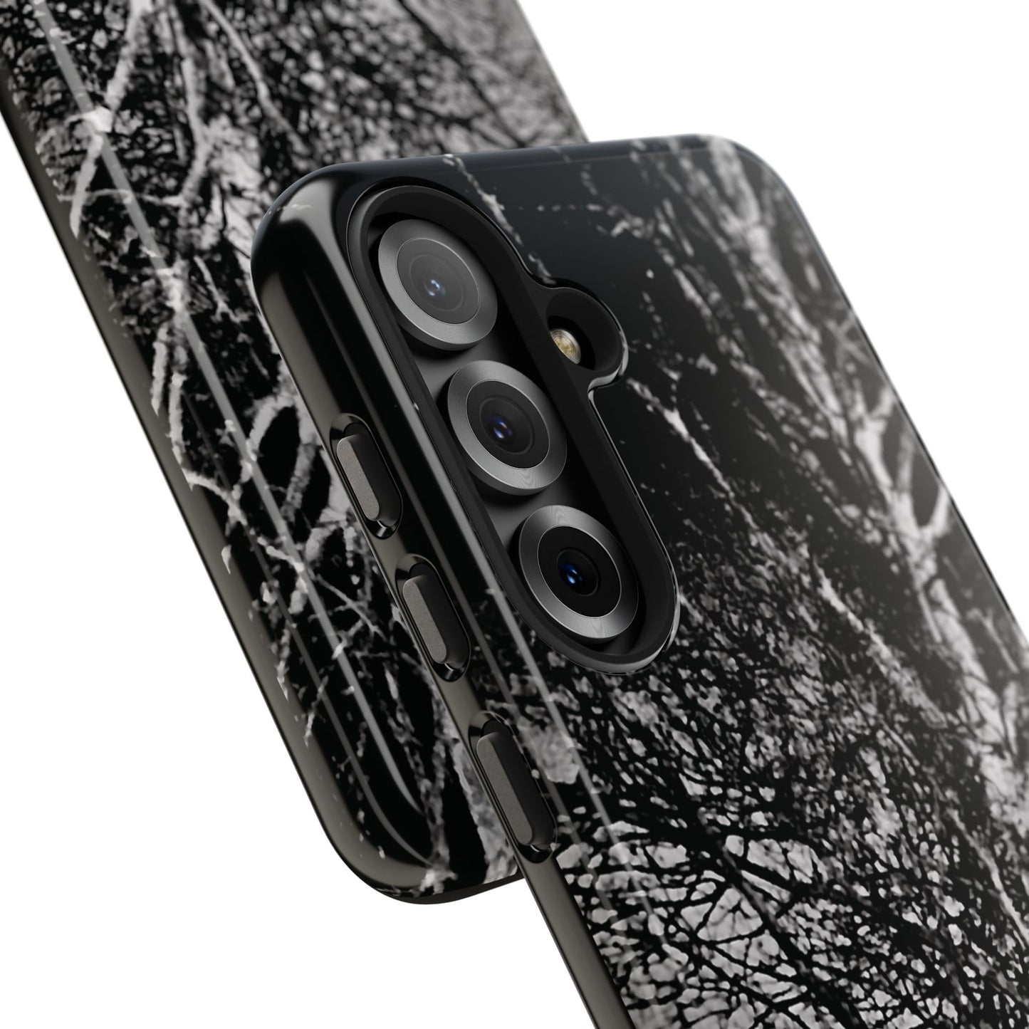 Worm Moon Night Trees Tough Phone Cases, iPhone & Samsung cases, wireless charging, trees, nature, spooky, original photo, gifts, Halloween
