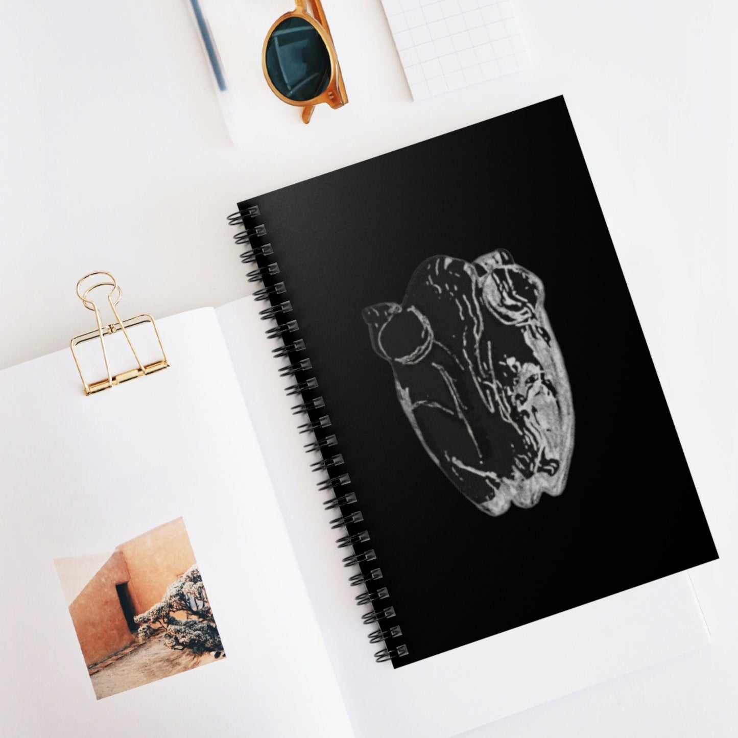 Frog Black Spiral Notebook, Ruled Line, animals, amphibians, nature, gender neutral, journal, gift, teens, adults, kids, friends