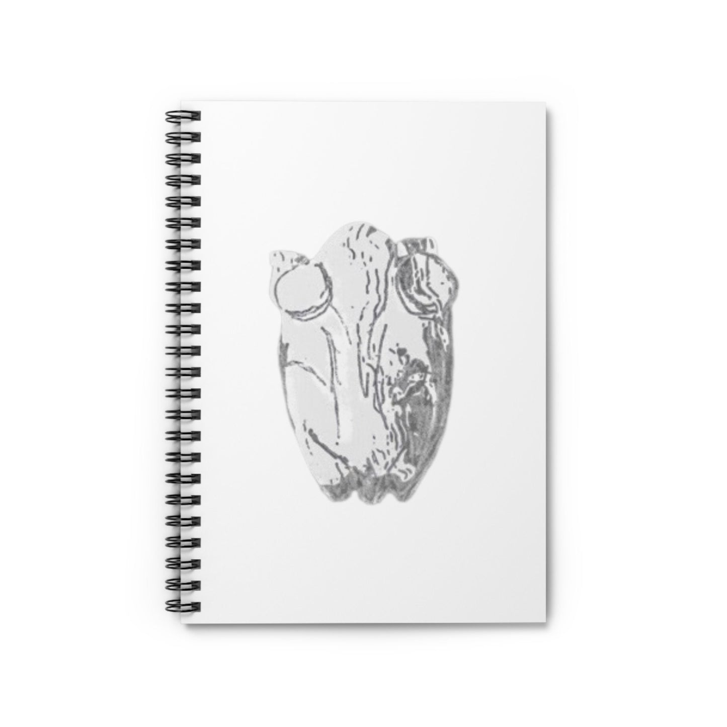 White Frog White Spiral Notebook, Ruled Line, animals, amphibians, nature, gender neutral, journal, gift, teens, adults, kids, friends