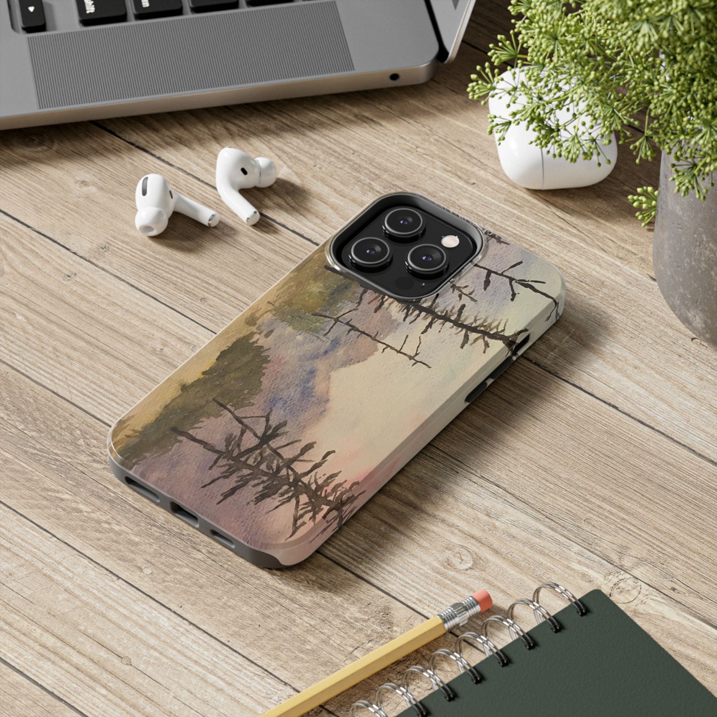 Glacier National Park After Fire Tough Phone Cases, iPhone & Samsung cases, wireless charging, mountains, nature, original artwork, gifts