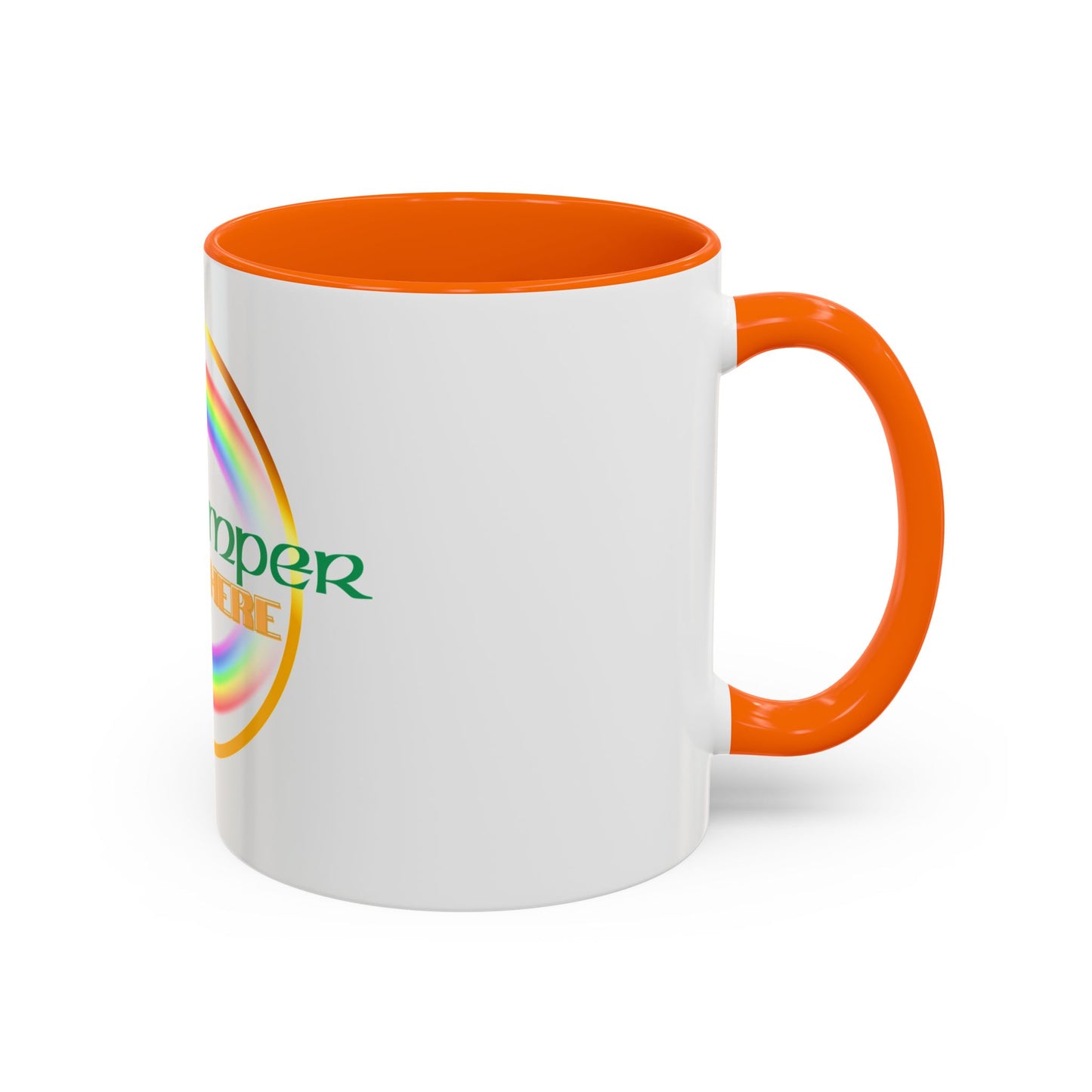 Coffee Mug - Irish Temper Found Here, Rainbow Design, BPA-Free Ceramic, St Patricks Gift