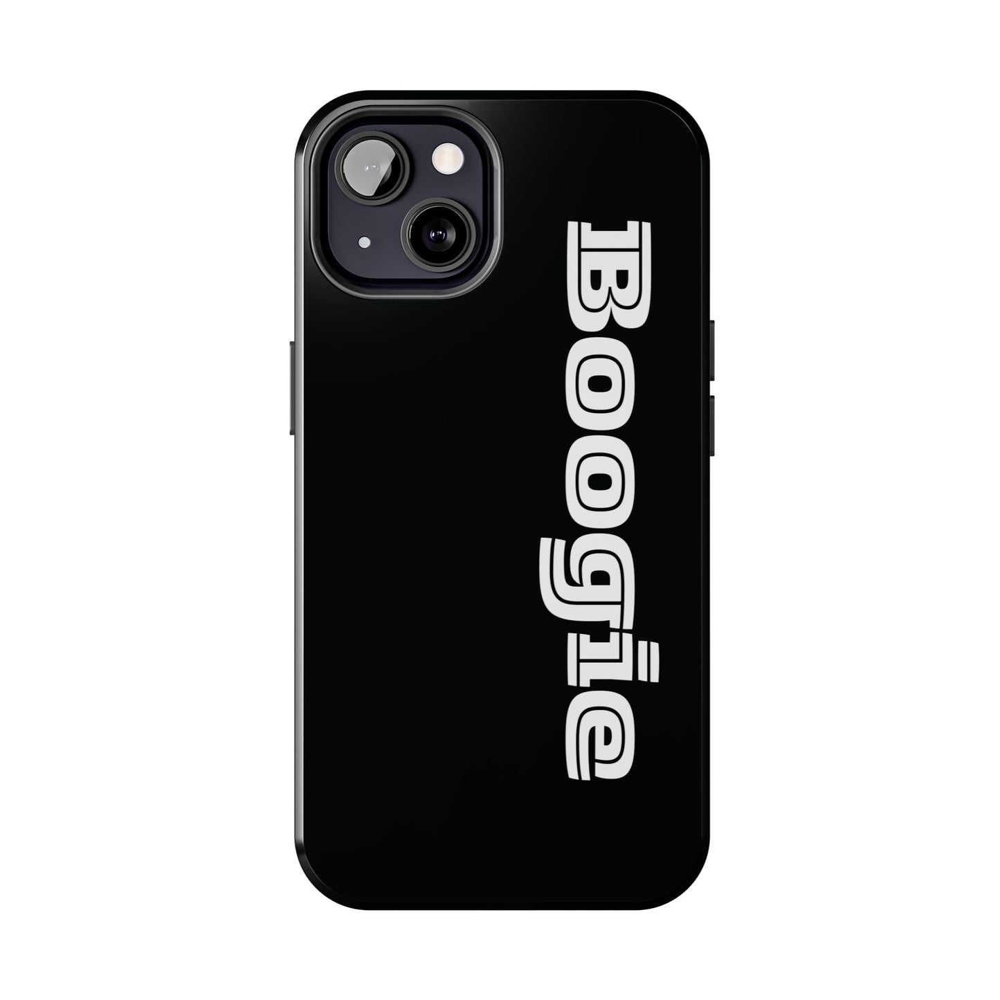 Boogie Black Tough Phone Cases, iPhone Samsung cases, wireless charging, gender neutral women men friends kids teens gift birthday Christmas