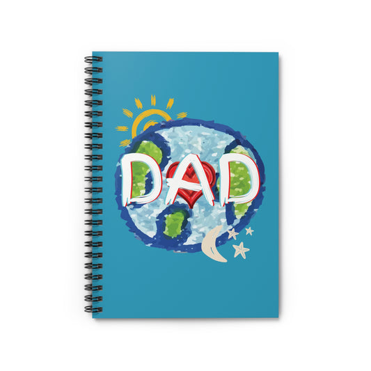 Spiral Notebook - DAD Turquoise Ruled Line
