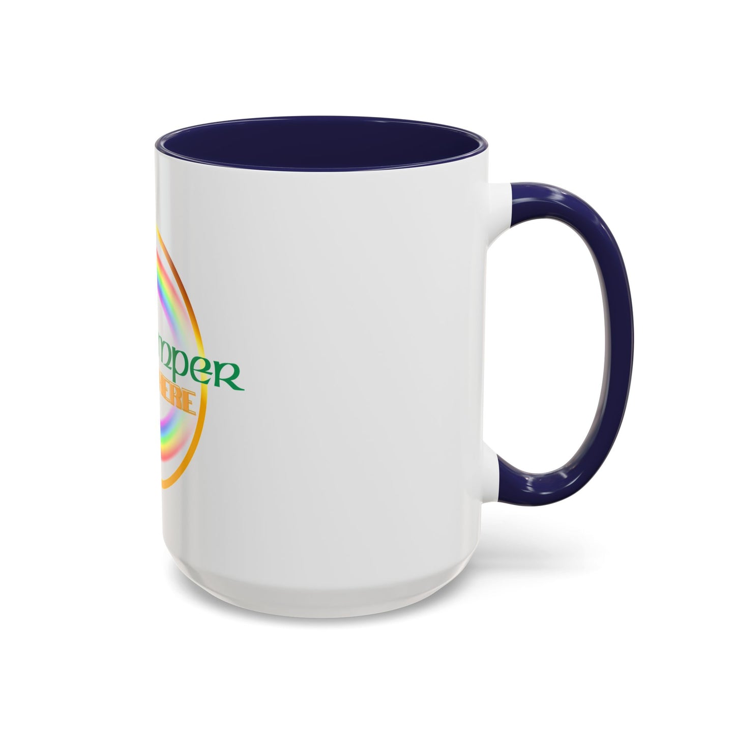 Coffee Mug - Irish Temper Found Here, Rainbow Design, BPA-Free Ceramic, St Patricks Gift