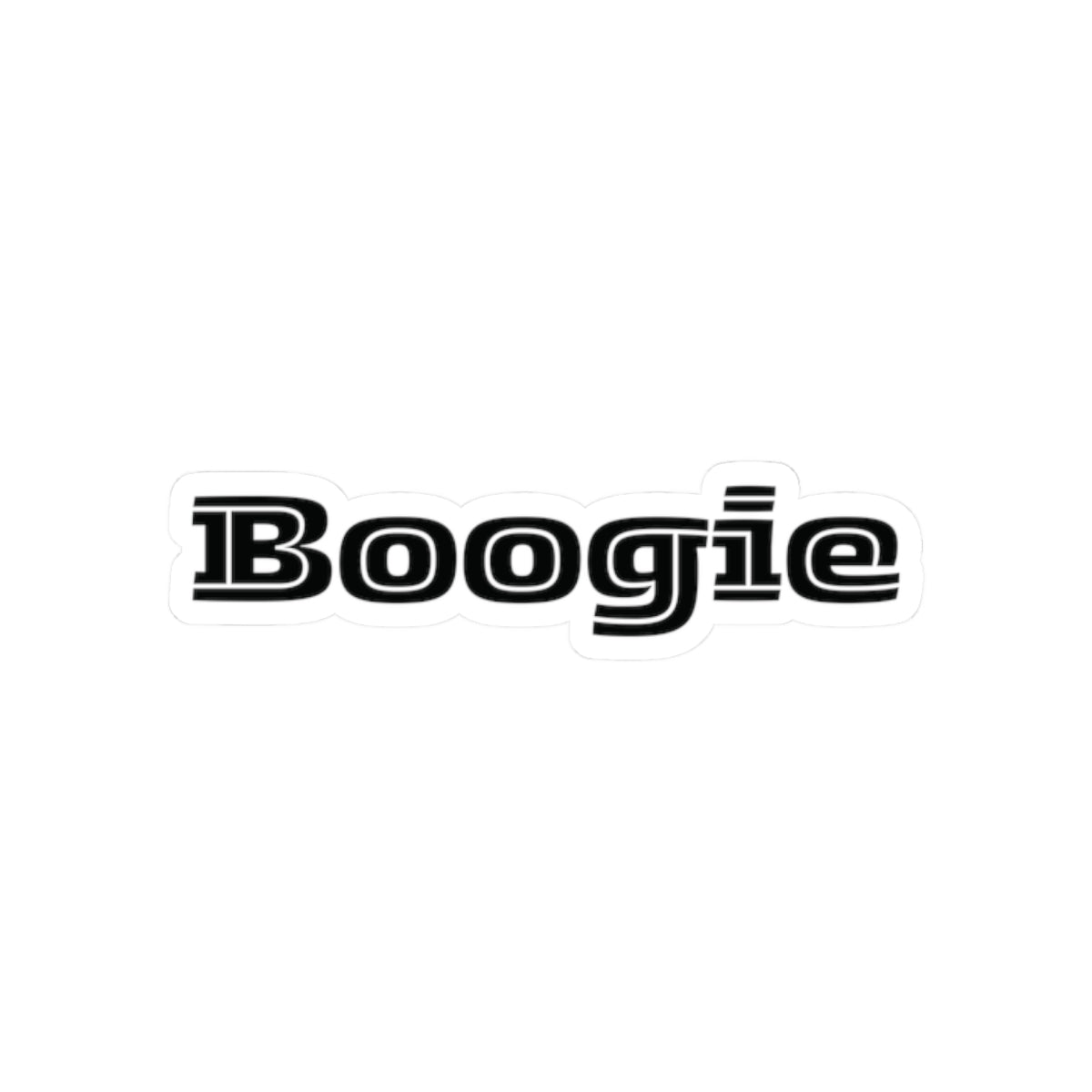 Boogie Black Kiss-Cut Stickers, Music Lover Decals, Disco Dance Party Decor, Vinyl Laptop Sticker, Groovy Car Sticker, Retro 70s Theme