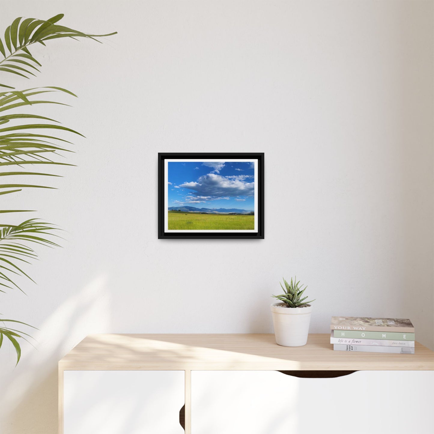 Black Frame Western Clouds and Mountains, Original Photo Matte Print, Clouds, Mountains, Nature, Artwork, Wall Art, Gift, Color, Sky