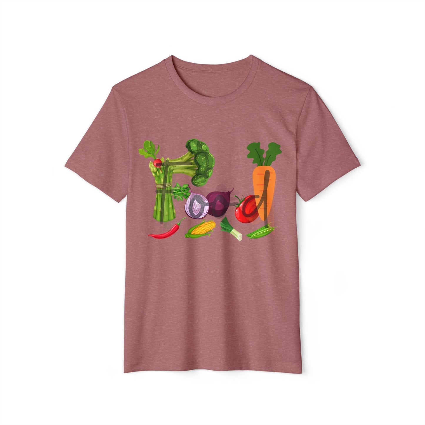 Vegetable Food Lover Recycled Unisex T-Shirt, Eco-Friendly Organic Tee, Foodie Gift, Sustainable Clothing, Plant-Based Fashion