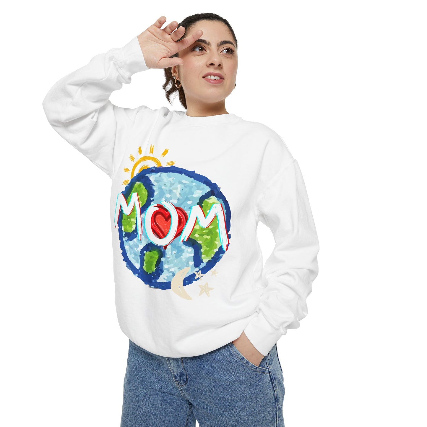 Mom’s World Graphic Unisex Sweatshirt for Mother’s Day