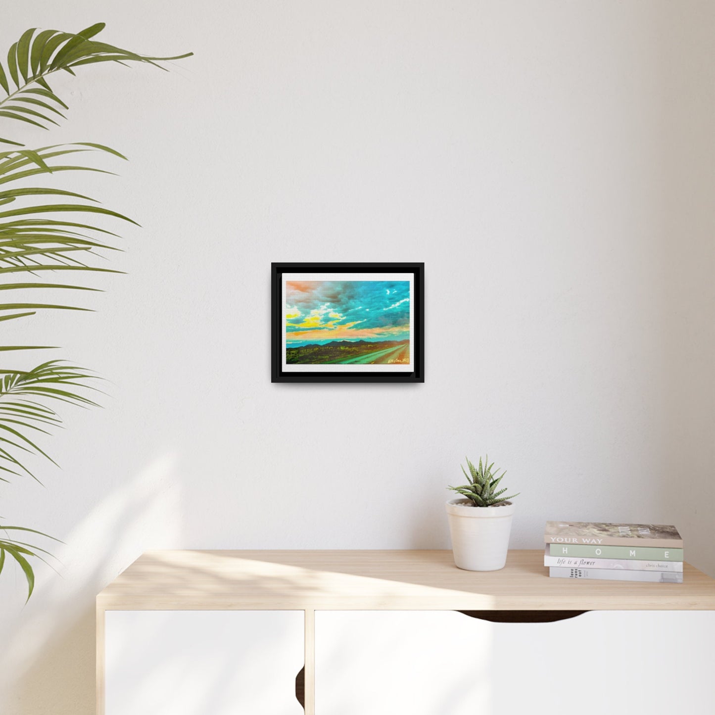 Black Frame Wyoming Landscape, Nature, America, Western, Artwork, Wall Art, Matte Print, Mountains, Gift, Sky, Colorful, Clouds, Sunset, Eco