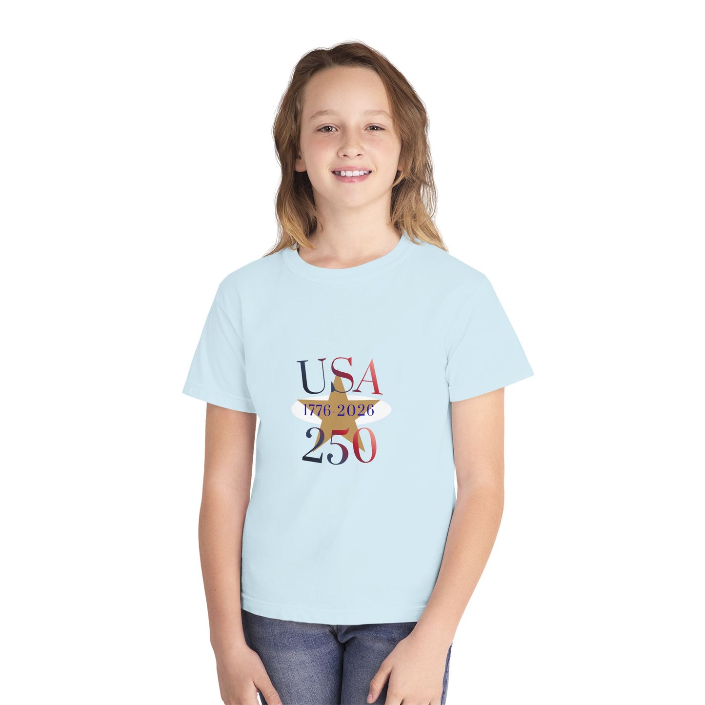 Youth 250th Anniversary USA Patriotic Tee — 1776–2026 Commemorative Shirt
