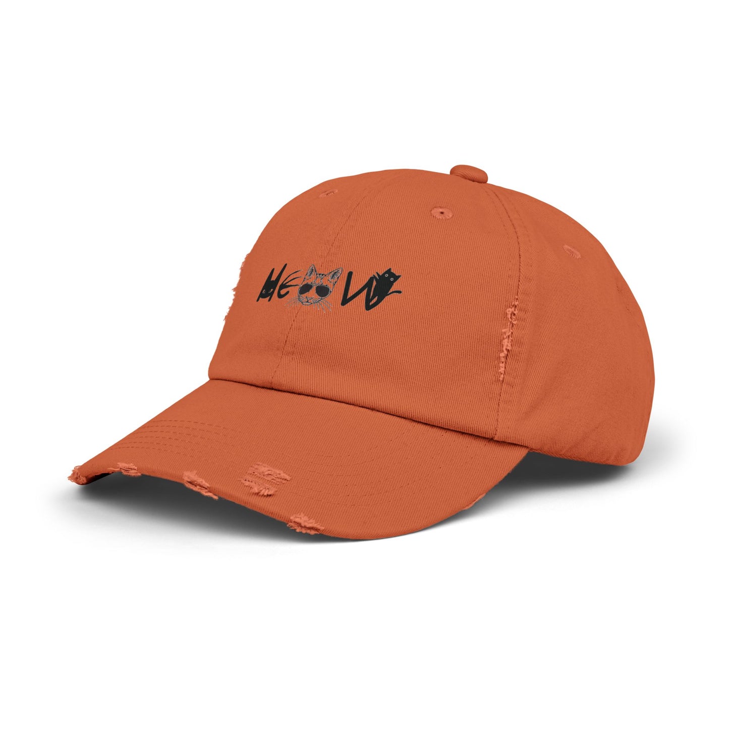 Meow Distressed Cap