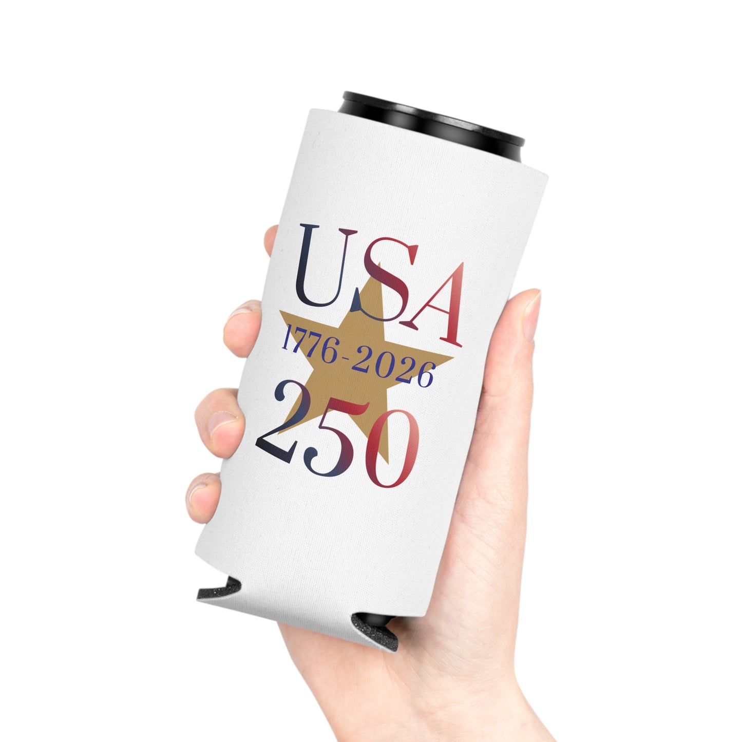 USA 250 Can Cooler – 1776-2026 Centennial Patriotic Koozie