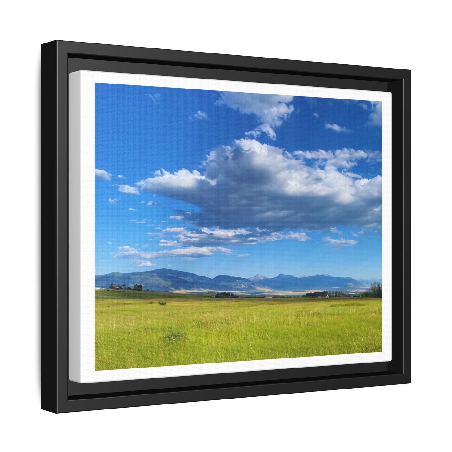 Black Frame Western Clouds and Mountains, Original Photo Matte Print, Clouds, Mountains, Nature, Artwork, Wall Art, Gift, Color, Sky