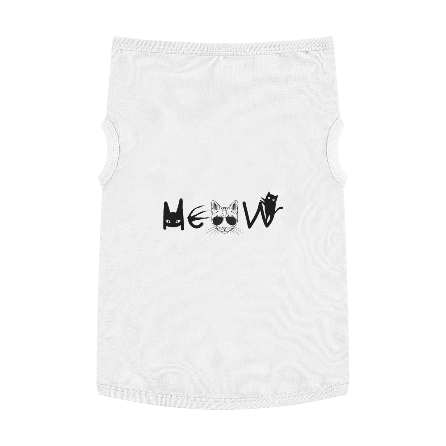 Meow Pet Tank Top, pet shirts, pet clothes, funny dog clothes, gifts, sarcastic, pet fashions, attitude, cotton, dog shirts, cat shirts