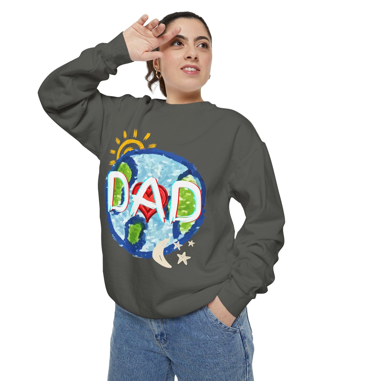 Dad's World Graphic Unisex Sweatshirt for Father's Day