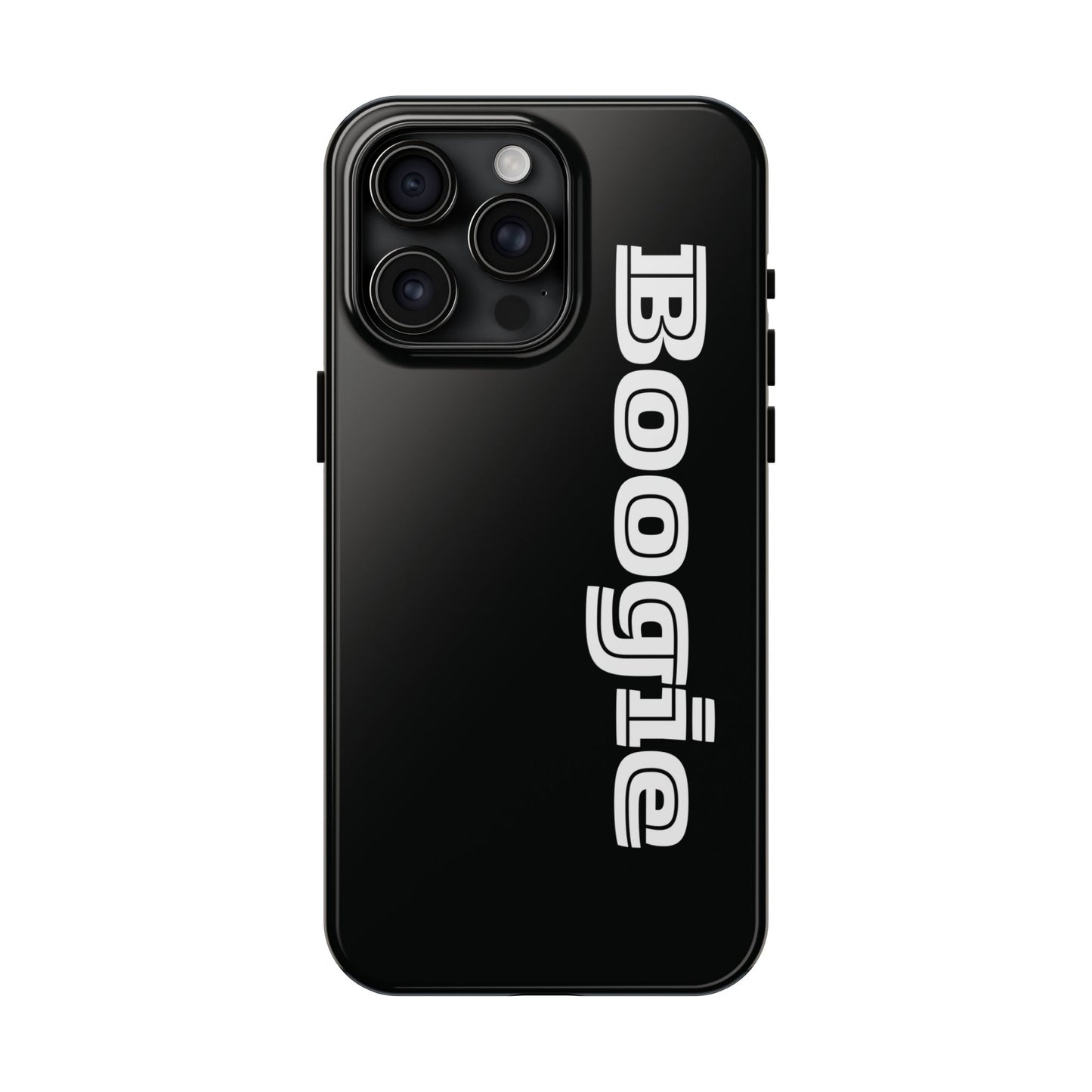 Boogie Black Tough Phone Cases, iPhone Samsung cases, wireless charging, gender neutral women men friends kids teens gift birthday Christmas