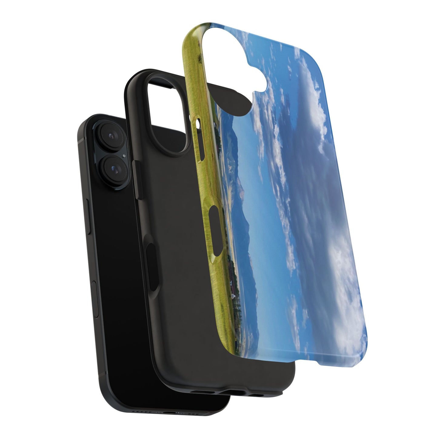 Western Clouds and Mountains Tough Phone Cases, iPhone & Samsung cases, wireless charging, sky, nature, landscape, original photo, gifts