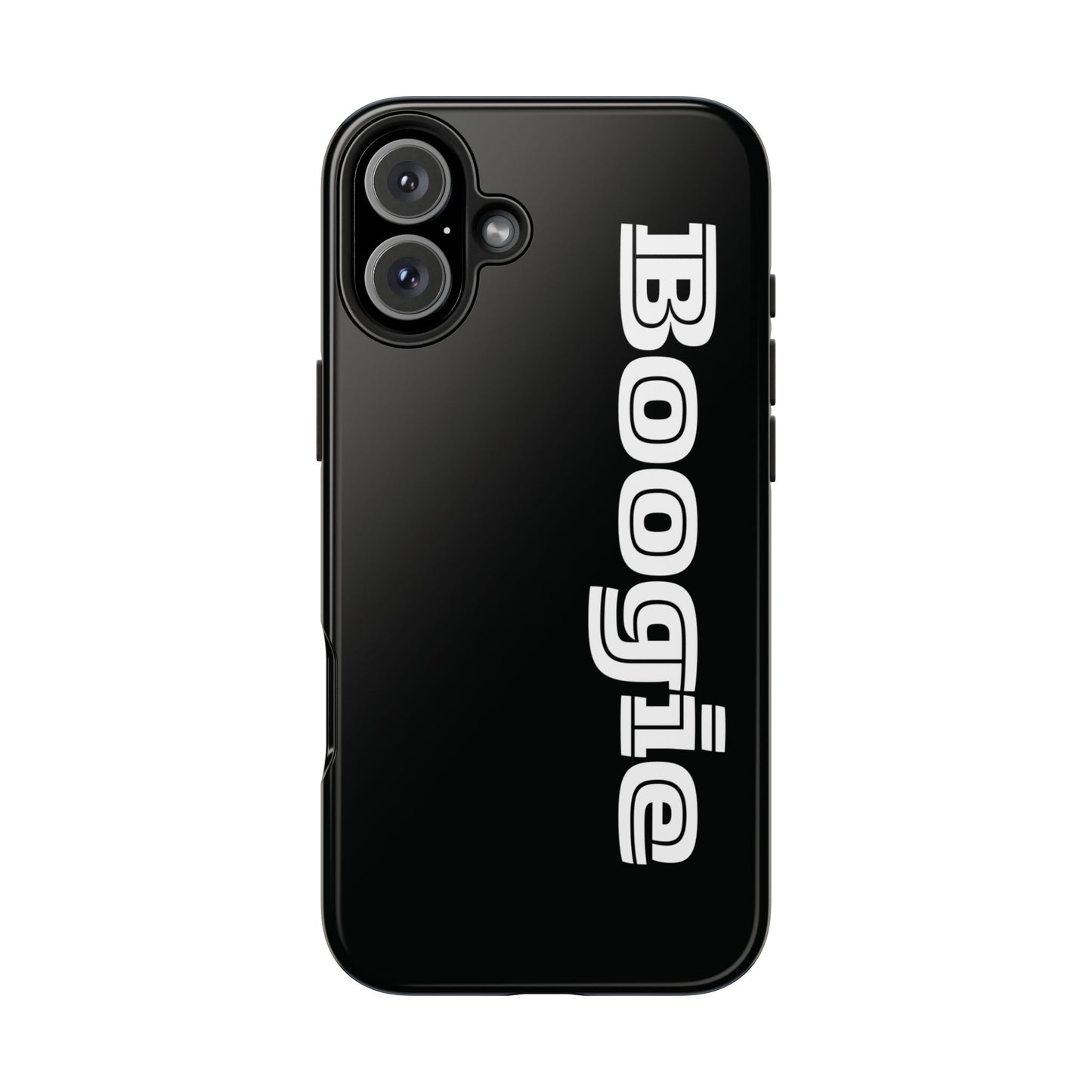 Boogie Black Tough Phone Cases, iPhone Samsung cases, wireless charging, gender neutral women men friends kids teens gift birthday Christmas