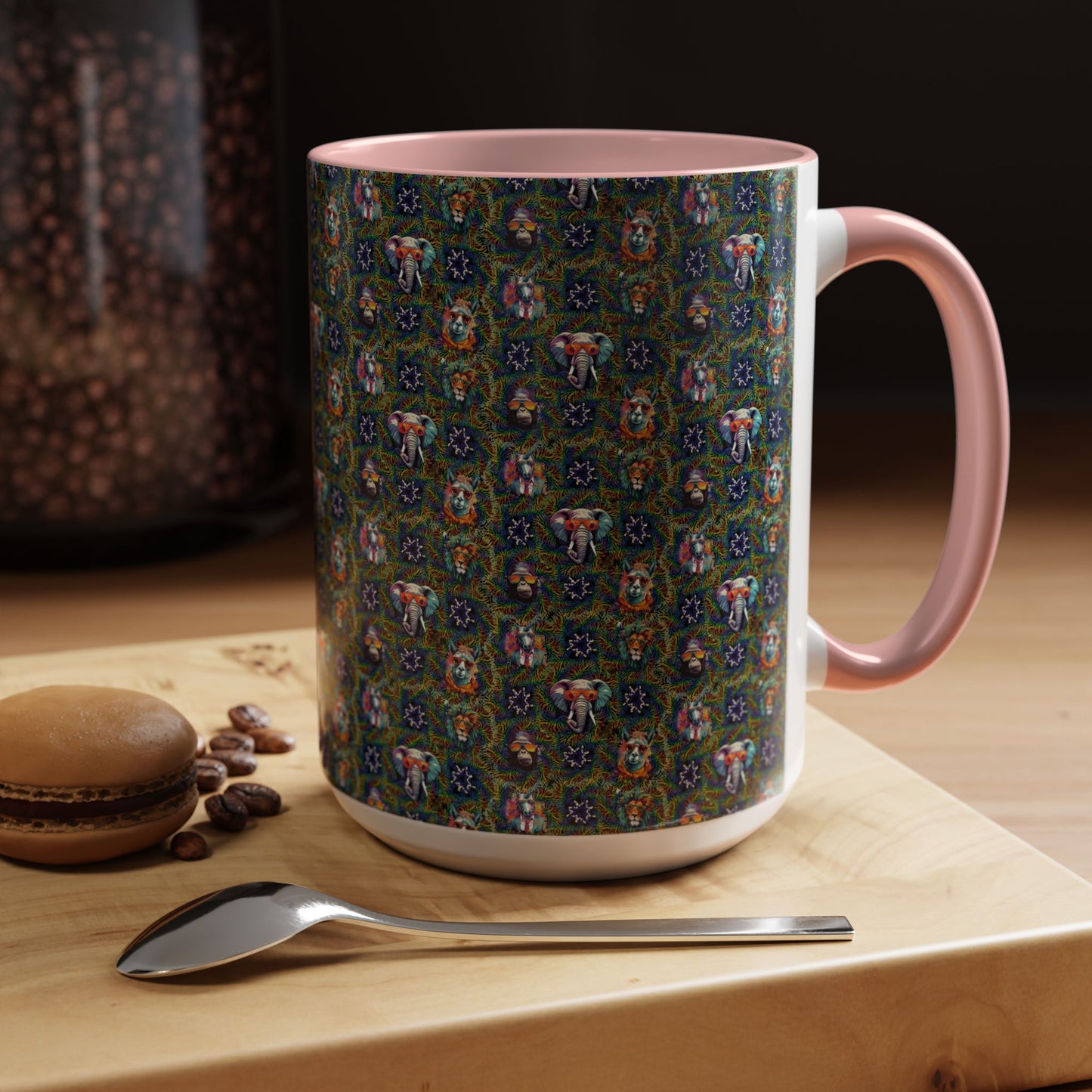 Wild & Cool Creatures Coffee Mug, Tea Cup, 5 Colors, Ceramic, BPA-Free, Gift Mom Dad Teen Kid Friend Coworker Birthday Christmas Cheap Gift