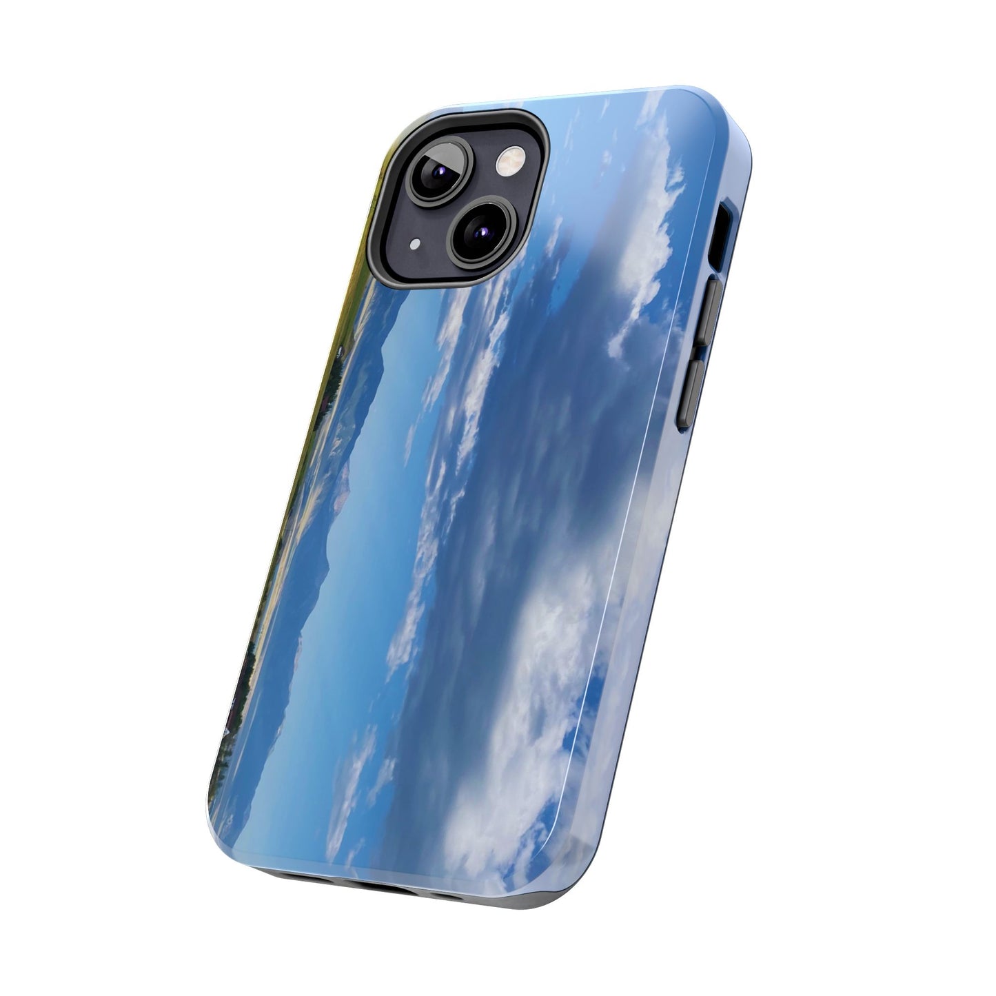 Western Clouds and Mountains Tough Phone Cases, iPhone & Samsung cases, wireless charging, sky, nature, landscape, original photo, gifts
